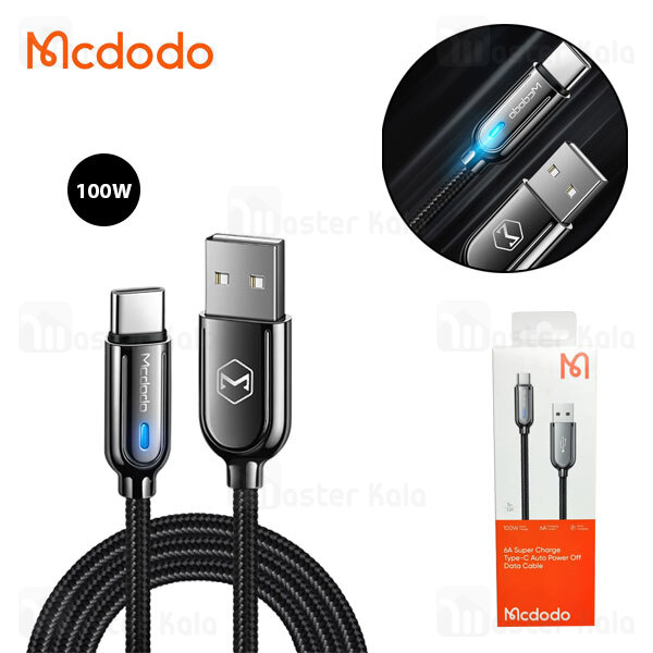 کابل Type C مک دودو Mcdodo CA-6190 Auto Power OFF 3A 1M به طول 1 متر و 3 آمپر و دارای قطع کن خودکار